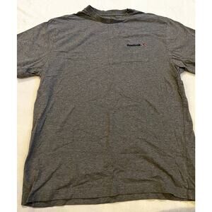 Reebok Mens T Shirt- Medium Gray Vintage Embroidered Logo